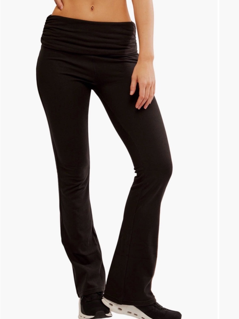 FP Movement by Free People Black Fold-Over Waist Leggings